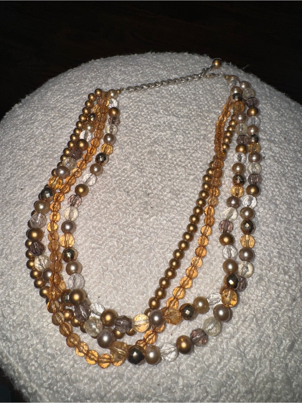 Brown tone multi strand necklace